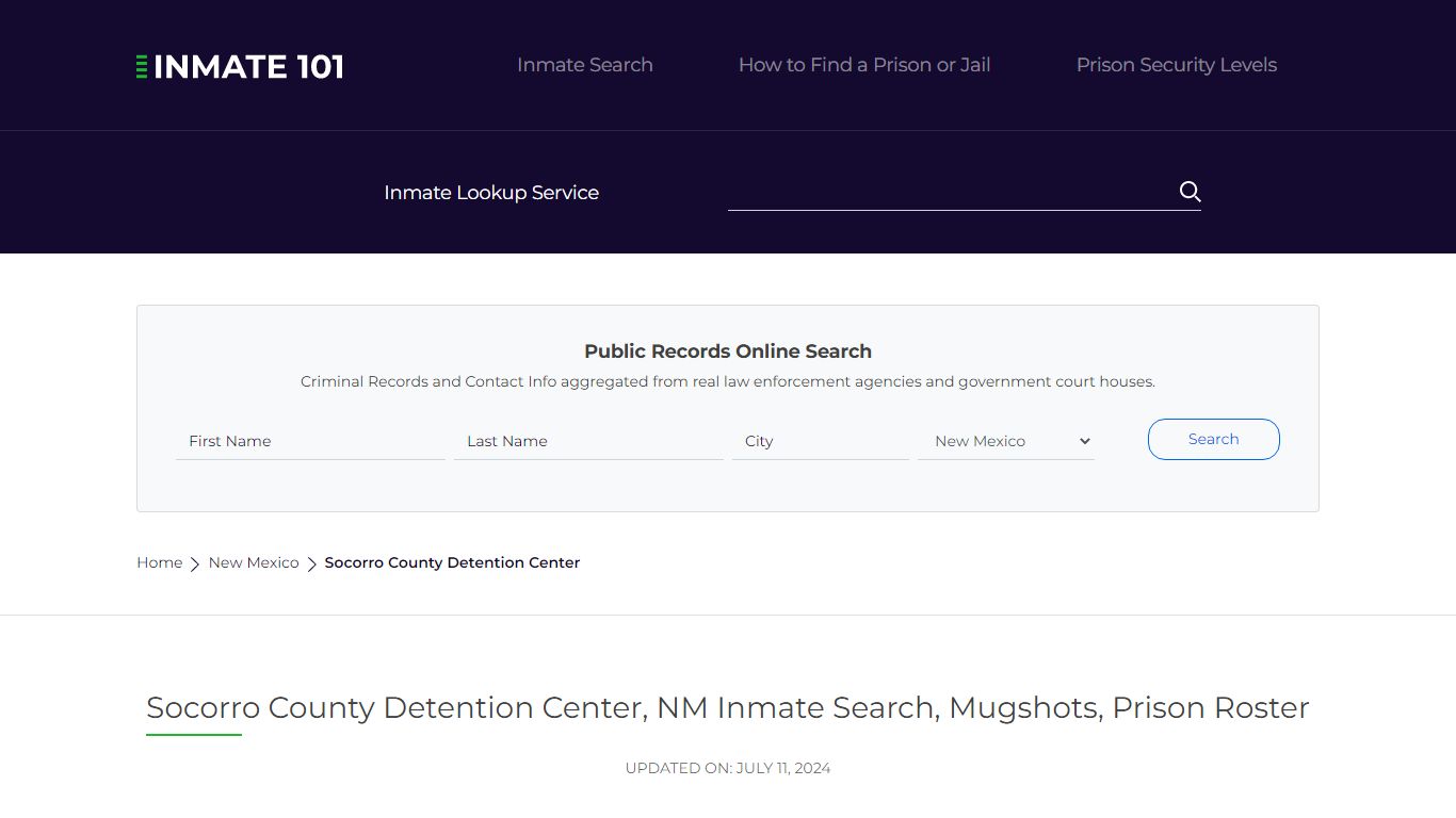 Socorro County Detention Center, NM Inmate Search, Mugshots, Prison ...